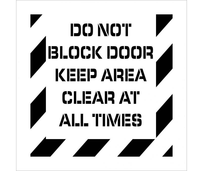 Do Not Block Door Plant Marking Stencil (#PMS235