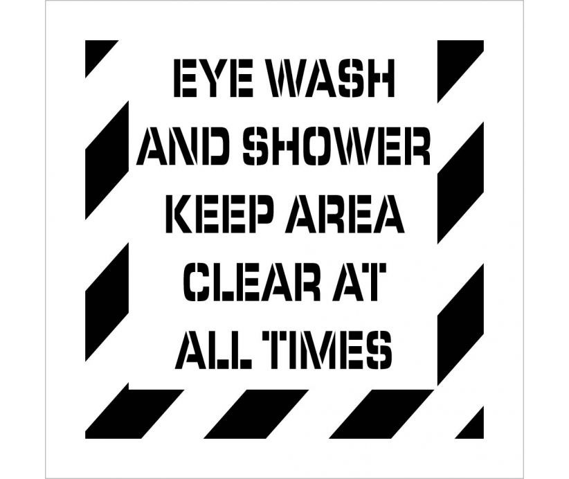 Eye Wash Ans Shower Plant Marking Stencil (#PMS237)