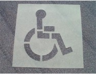 Handicapped Symbol Parking Lot Stencil (#PMS50)