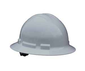 Quartz Full Brim Hard Hat, Gray, 4 point ratchet (#QHR4-GRAY)