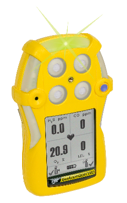 GasAlertQuattro Gas Detector, Rechargeable Version (2 Gas) (#QT-XW00-R-Y-NA)
