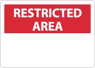 Restricted Area Sign (blank) (#RA1)