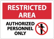 Restricted Area Authorized Personnel Only Sign (#RA5)