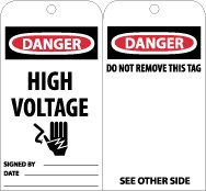 Danger High Voltage Tag (#RPT11)