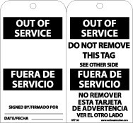 Out Of Service Bilingual Tag (#RPT153)
