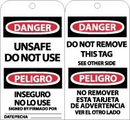 Danger Unsafe Do Not Use Bilingual Tag (#RPT154)
