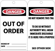 Danger Out Of Order Tag (#RPT25)