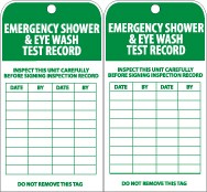 Emergency Shower & Eye Wash Test Record Tag (#RPT37)