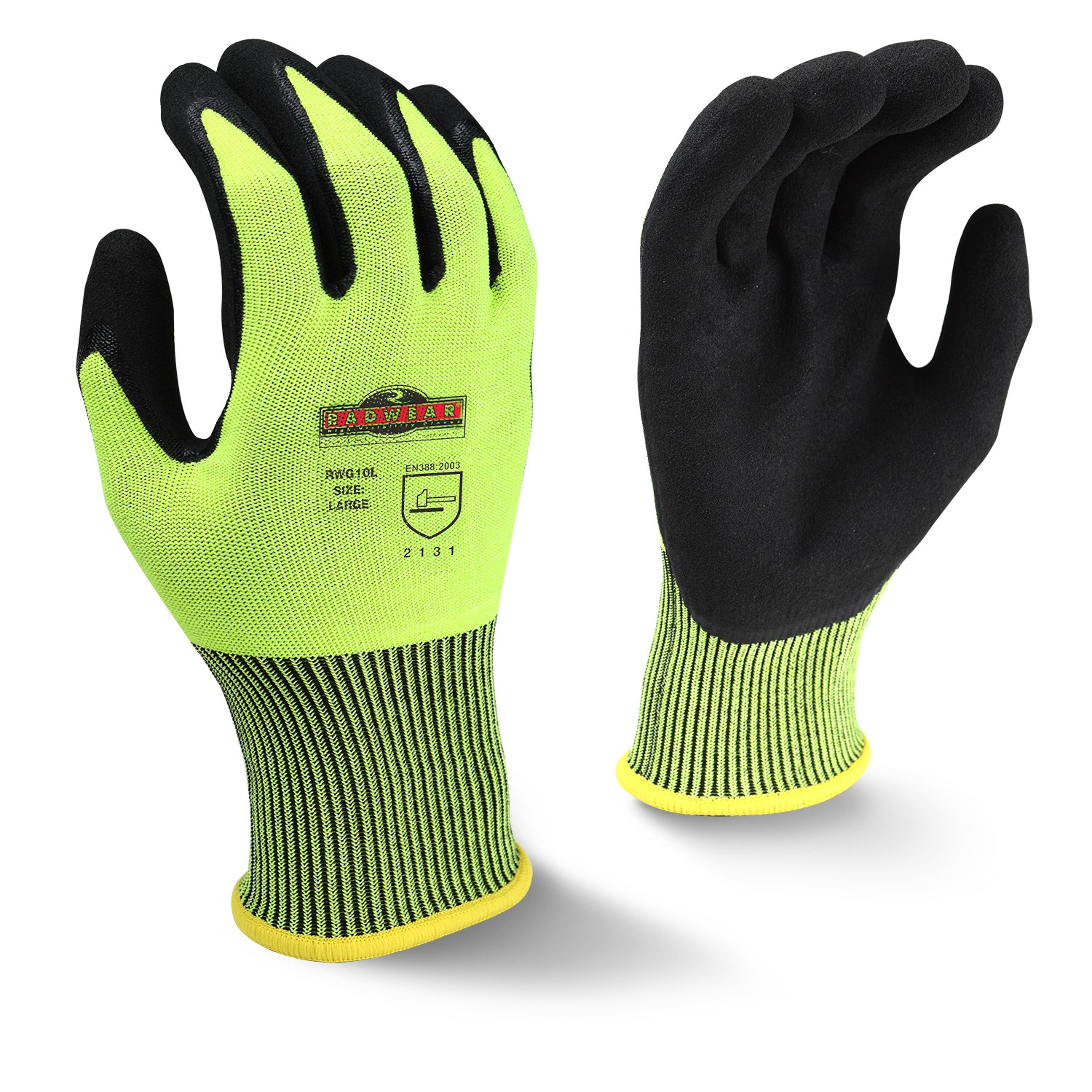 Radians Silver Series Hi-Viz Knit Dip Glove (#RWG10)