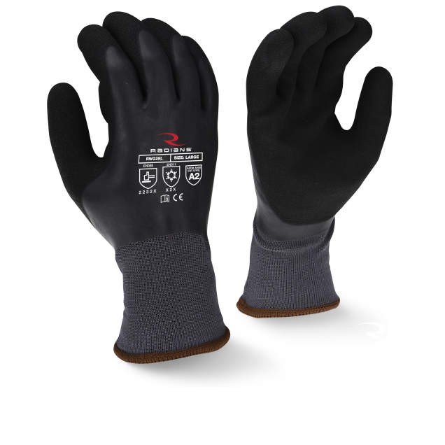 Radians Cut Protection Level A2 Dipped Waterproof Winter Gripper Glove (#RWG28)