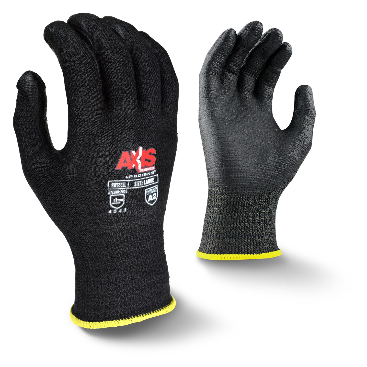 Radians Axis™ Touchscreen Cut Protection Level A2 Work Glove (#RWG532)