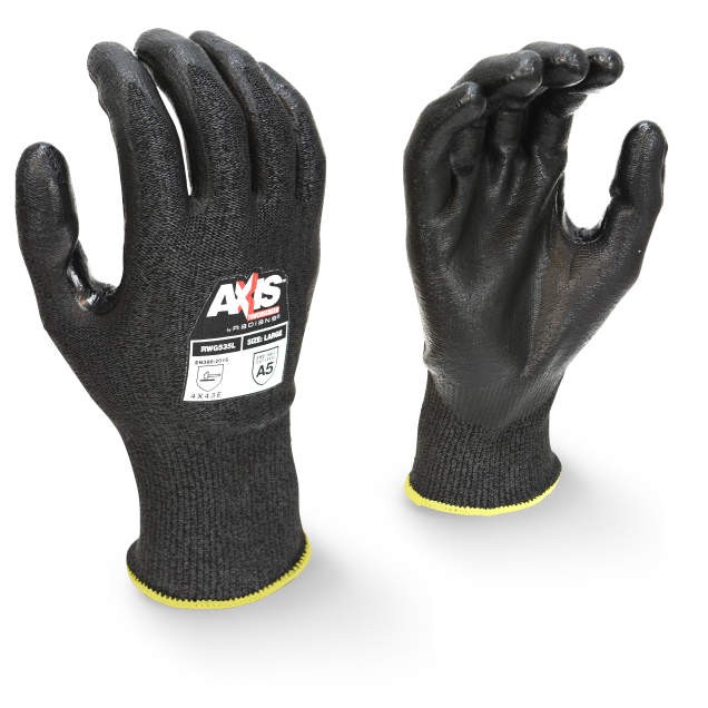 Radians HPPE Cut Level A5 Touchscreen Reinforced Thumb Crotch Work Glove (#RWG535)