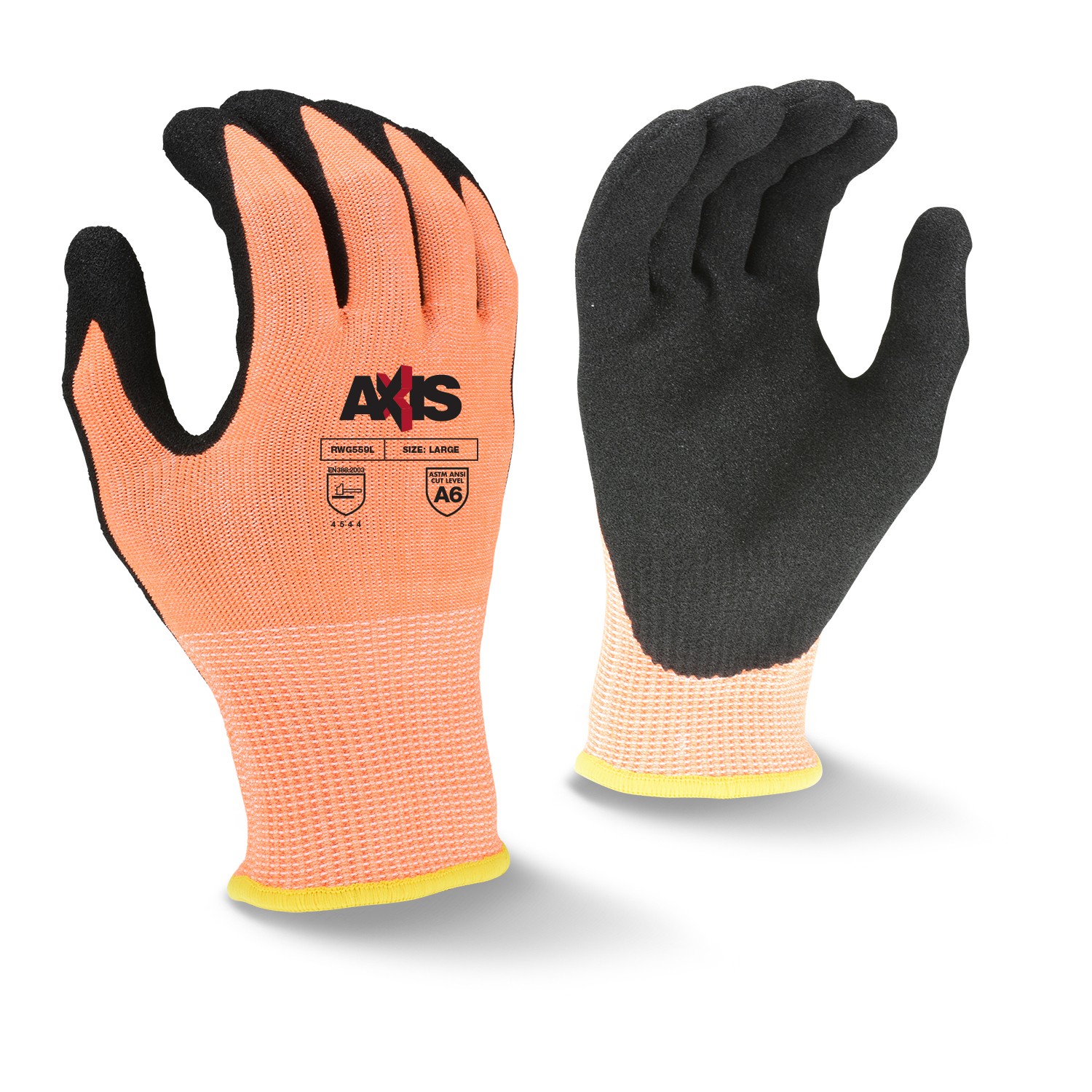 Axis™ Cut Protection Level A6 Sandy Nitrile Coated Glove (#RWG559)