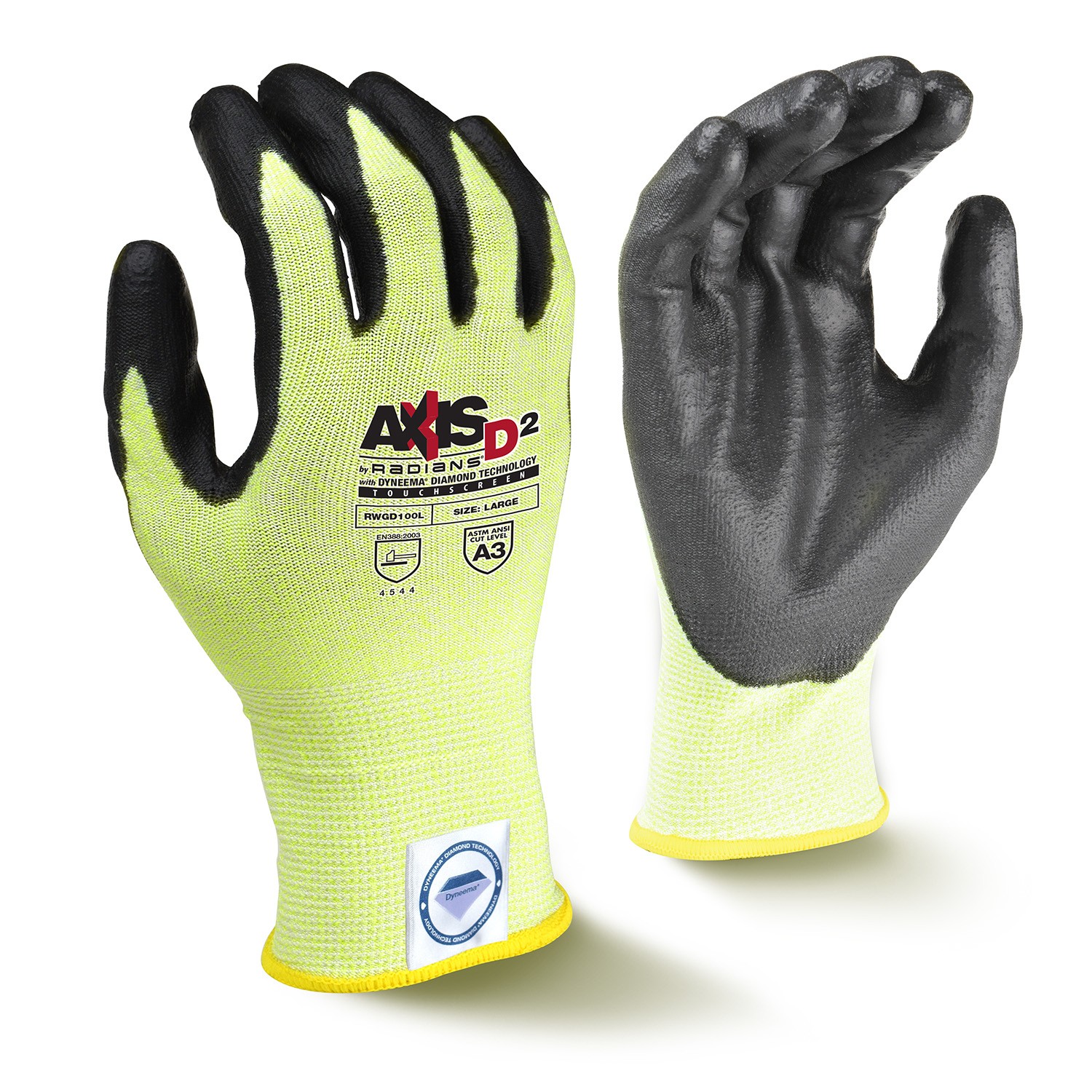 AXIS D2™Cut Protection Level A3 Touchscreen Glove with Dyneema® Diamond Technology (#RWGD100)