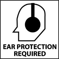 Ear Protection Required Safety Label (#S17AP)