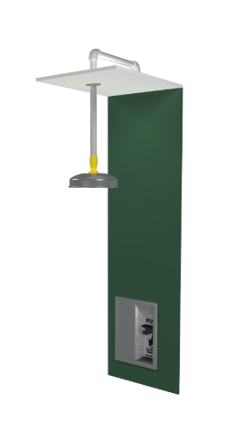 Barrier Free Recess-Mounted Drench Shower with Recessed Handle and Extended Showerhead (#S19-125BF)