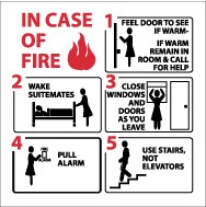 Hospital Fire Emergency Instructions (#S37)