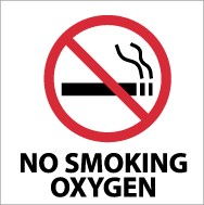No Smoking Oxygen Sign (#S41)
