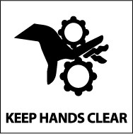 Keep Hands Clear Safety Label (#S49AP)