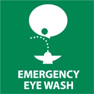 Emergency Eye Wash Safety Label (#S50AP)