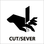Cut/Sever Safety Label (#S65AP)