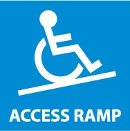 Handicapped Access Ramp Safety Label (#S72AP)