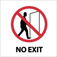 No Exit Safety Label (#S7AP)