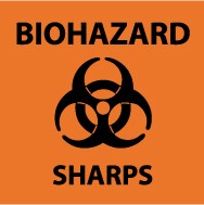 Biohazard Sharps Safety Label (#S90AP)