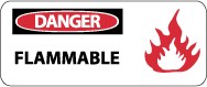 Danger Flammable Pictorial Sign (#SA103)