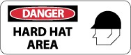 Danger Hard Hat Area Pictorial Sign (#SA104)