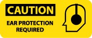 Caution Ear Protection Required Pictorial Sign (#SA123)