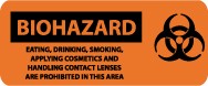 Warning Eating, Drinking, Smoking, Applying Cosmetics And… Pictorial Sign (#SA186)