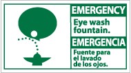 Emergency Eye Wash Fountain Spanish Sign (#SFA5)