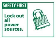Safety First Lock out all power sources. Machine Label (#SGA3AP)