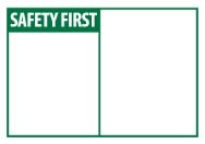 Safety First Machine Label (blank) (#SGA4AP)