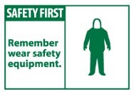 Safety First Remember wear safety equipment. Machine Label (#SGA7AP)