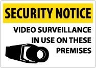 Security Notice Video Surveillance In Use On These Premises Sign (#SN20)