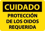 Cuidado Proteccion De Los Oidos Requerida Sign (#SPC513)