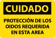 Cuidado Proteccion De Los Oidos Requerida En Esta Area Sign (#SPC73)
