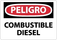 Peligro Combustible Diesel Sign (#SPD427)