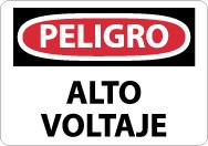 Peligro Alto Voltaje Sign (#SPD49)