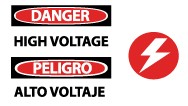 Danger High Voltage Spanish Sign (#SPSA105)