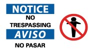 Notice No Trespassing Spanish Sign (#SPSA112)