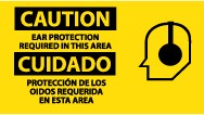 Caution Ear Protection Required In This Area Spanish Sign (#SPSA123)