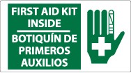 First Aid Kit Inside Spanish Sign (#SPSA172)
