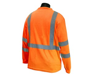 Long Sleeve Class 3 T-Shirt, Hi-Viz Orange (#ST21-3POS)