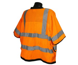 Class 3 Heavy Duty Surveyor Vest, Hi-Viz Orange, (#SV59-3ZOD)