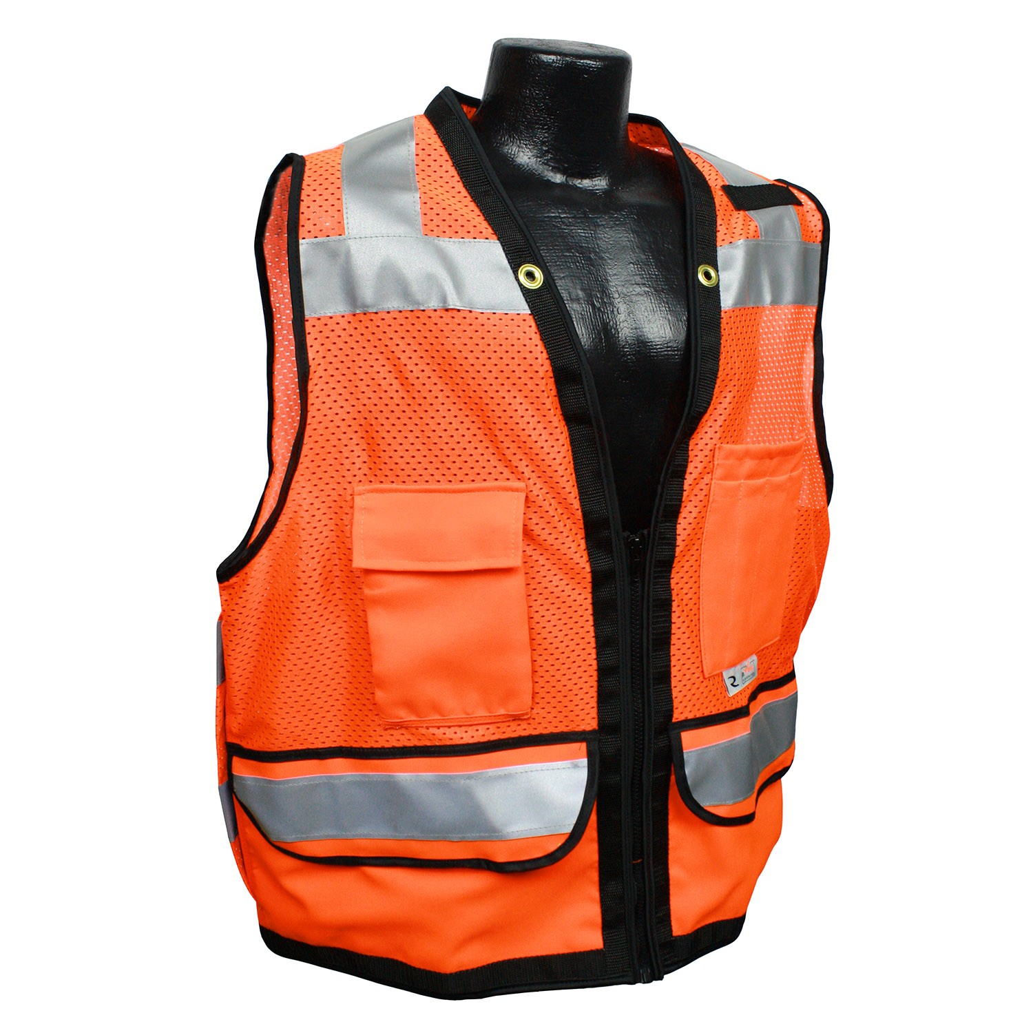 Class 2 Heavy Duty Surveyor Safety Vest, Hi-Viz orange (#SV59Z-2ZOD)