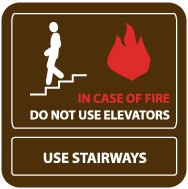 In Case Of Fire Do Not Use Elevators Use Stairways Sign (#SV60)