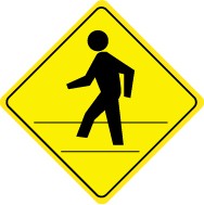 Pedestrian Crossing Graphic Sign (#TM119J)